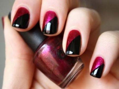 Two tone nail art