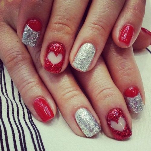 valentine nail art