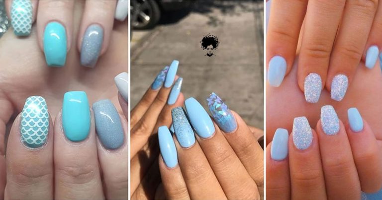 79 Photos: Lovely Baby Blue Nail Art Design Ideas For 2023
