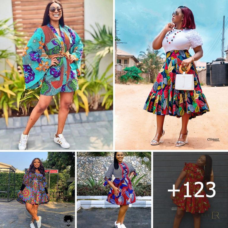 123 Trendy Ankara Short Gown Looks Paired with Sneakers for 2023
