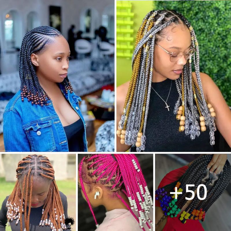 50 Box Braids with Beads for 2024 That Look Absolutely Fabulous