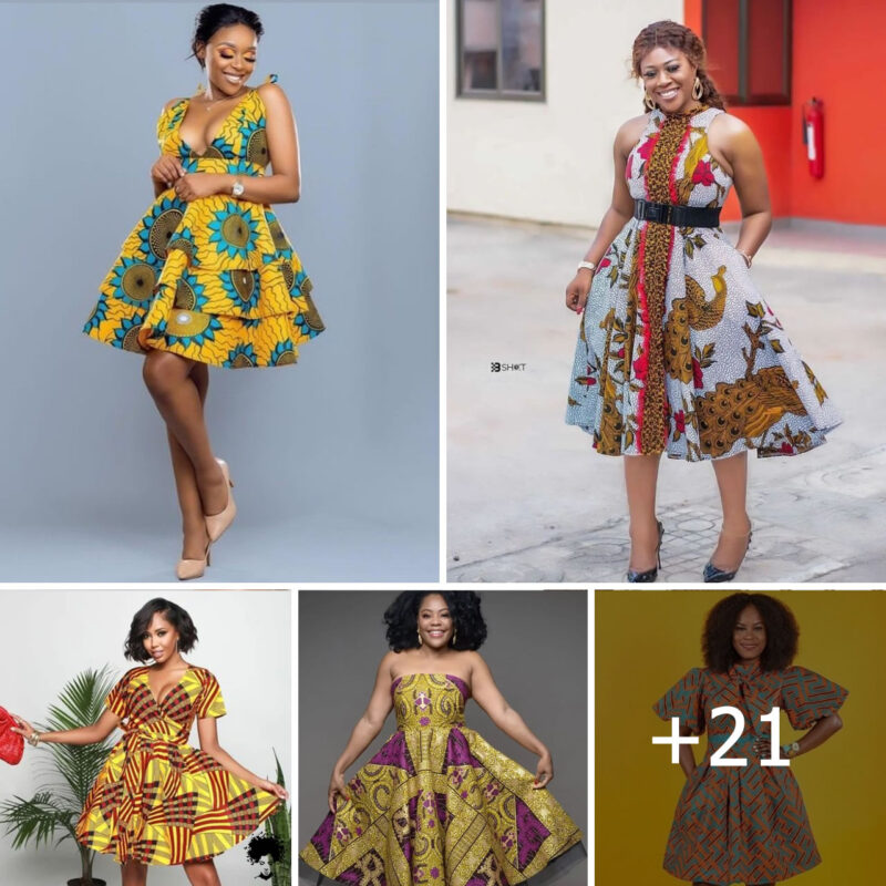 Beautiful Ankara Midi Flare Gown Styles You Should See.