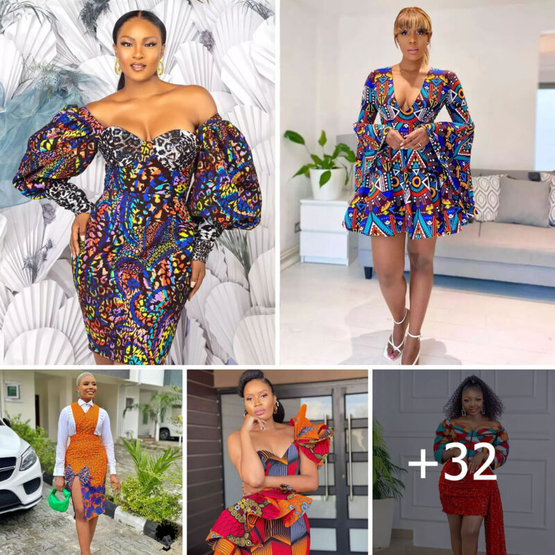 Cute Ankara Short Dress Styles For Chic Looks. (32 Photo)