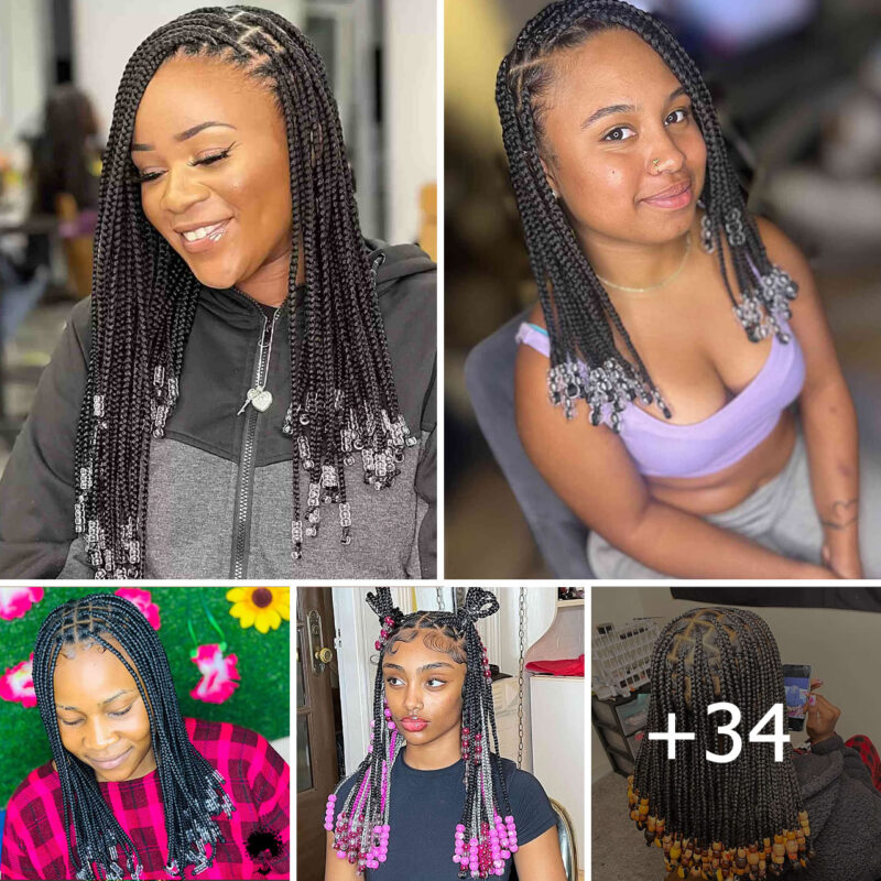 34 Trendsetting Knotless Braids with Beads Styles for Your 2023 Look