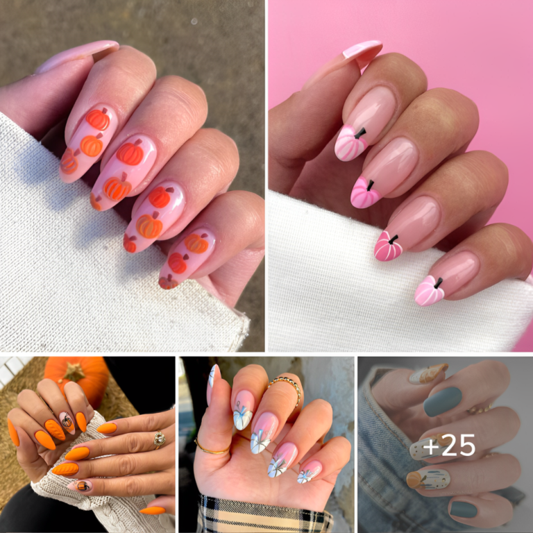 30+ Cute Pumpkin Nails For The Perfect Fall Mani!