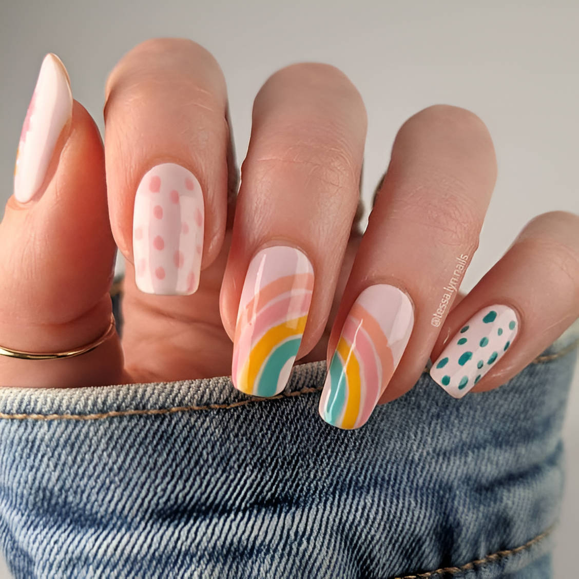 27 Enchanting Rainbow Nail Art Designs To Bring You Joy - 195