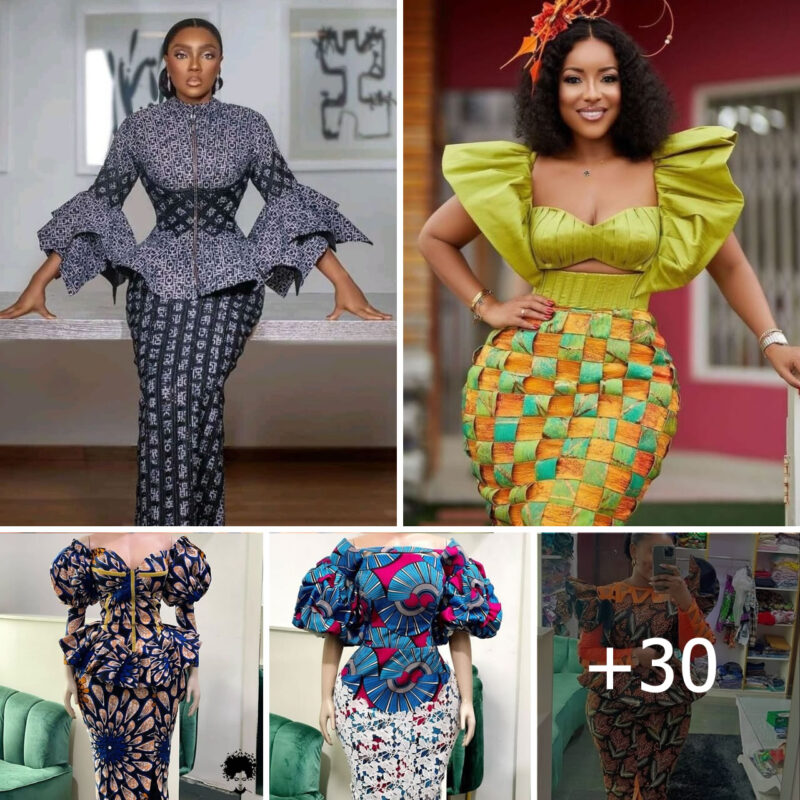Stunning Ankara Skirt and Blouse: Fashionable Outfit Ideas