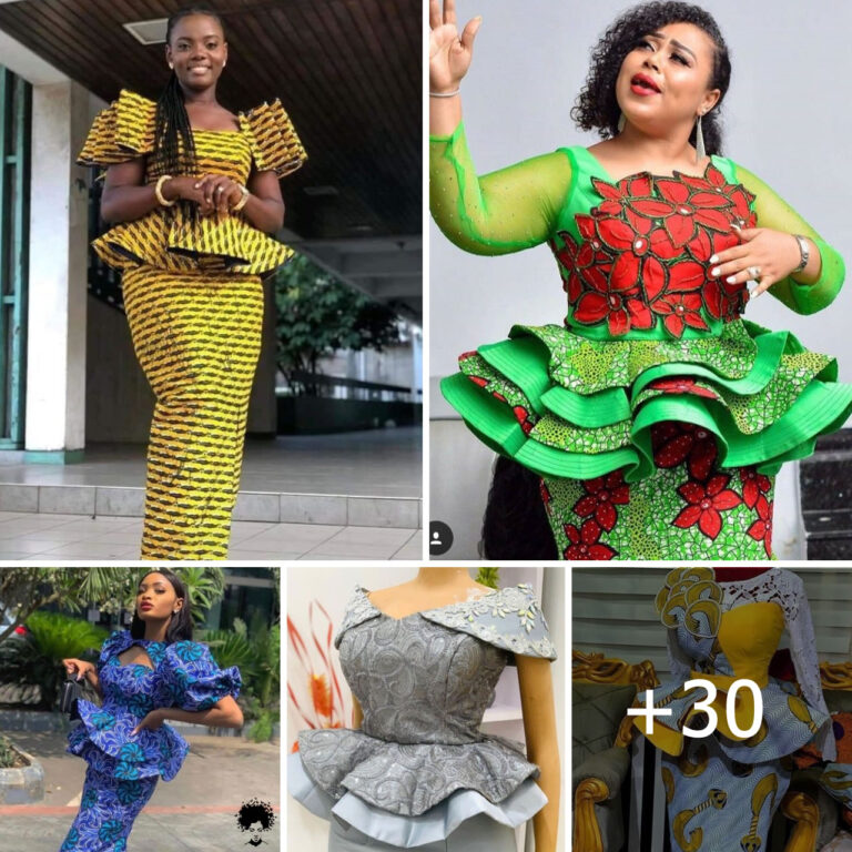 Captivating Ankara Peplum Styles | Elegant Skirt and Blouse styles