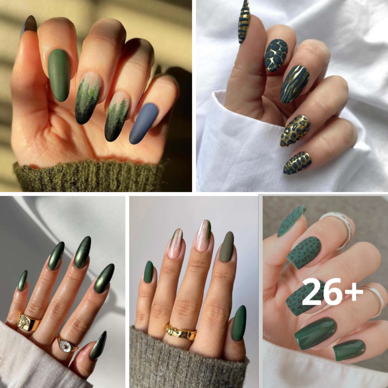 Feel the Magic: 27+ Stunning Forest Green Nail Inspirations