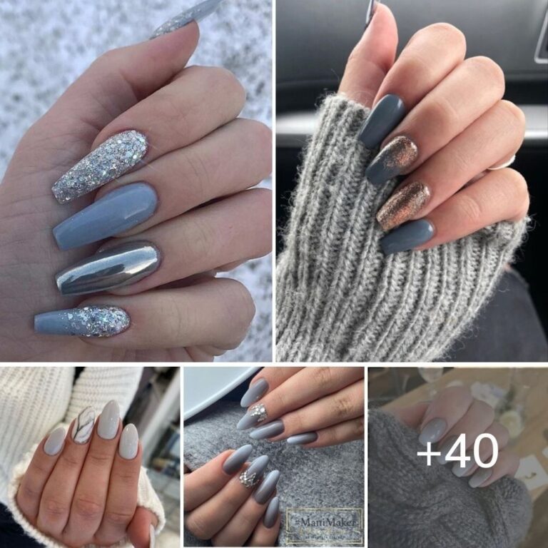 40+ Examples Of Grey & Silver Nails For A Cool Manicure