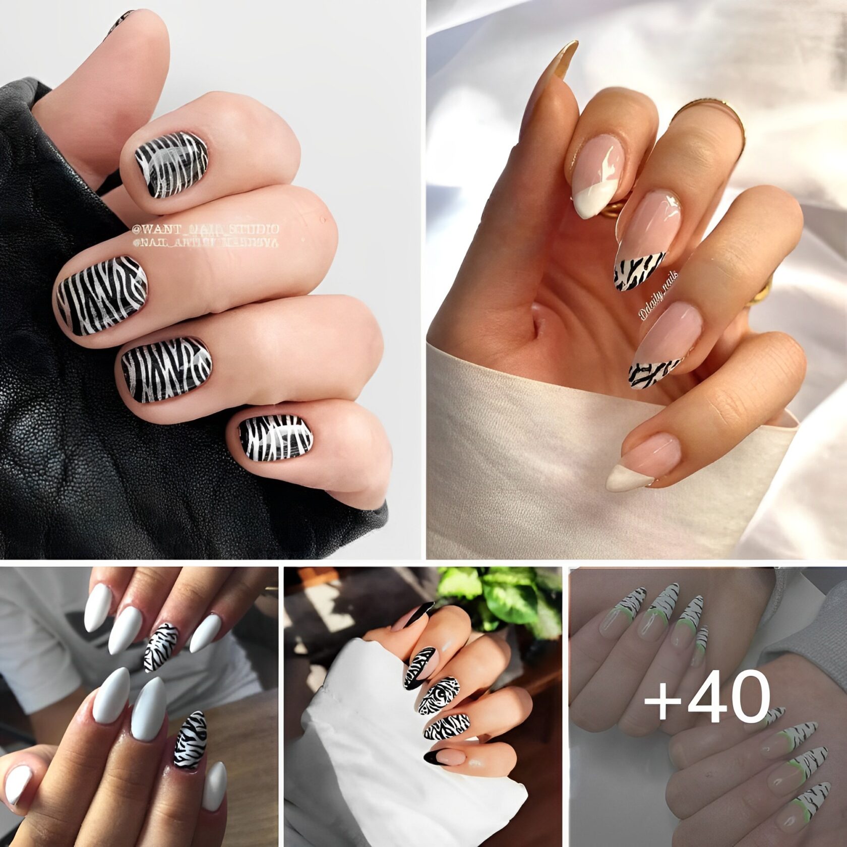 40+ Zebra Nails That Are Super In Right Now