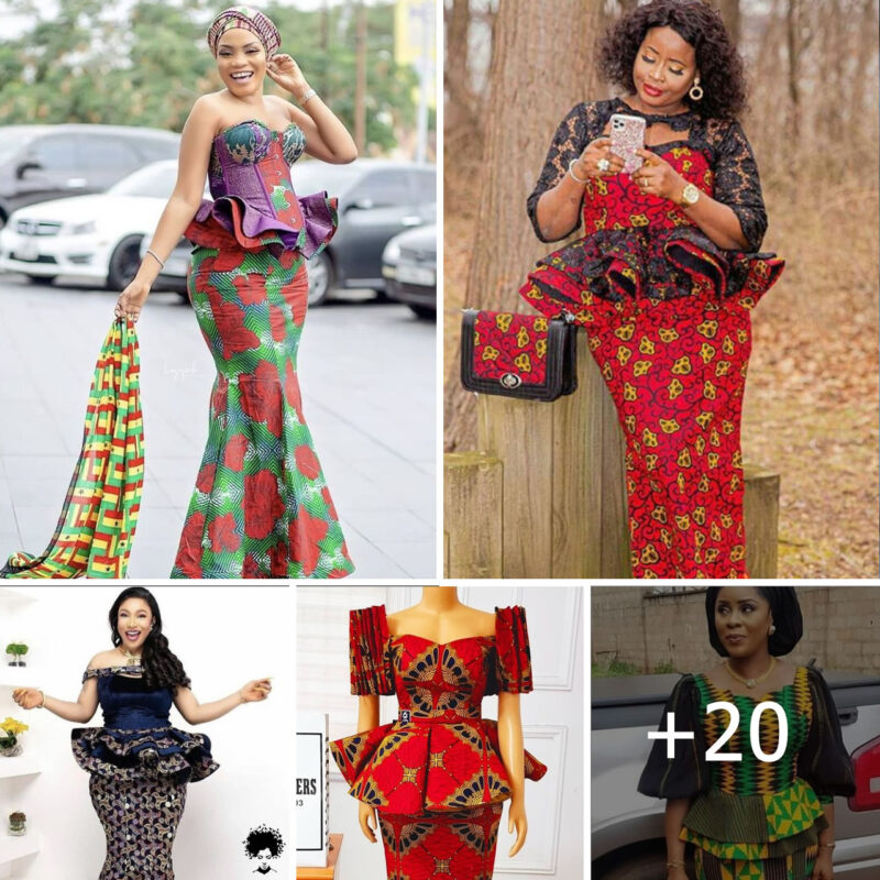 Traditional Ankara Long Skirt and Peplum Blouse Fashion Styles