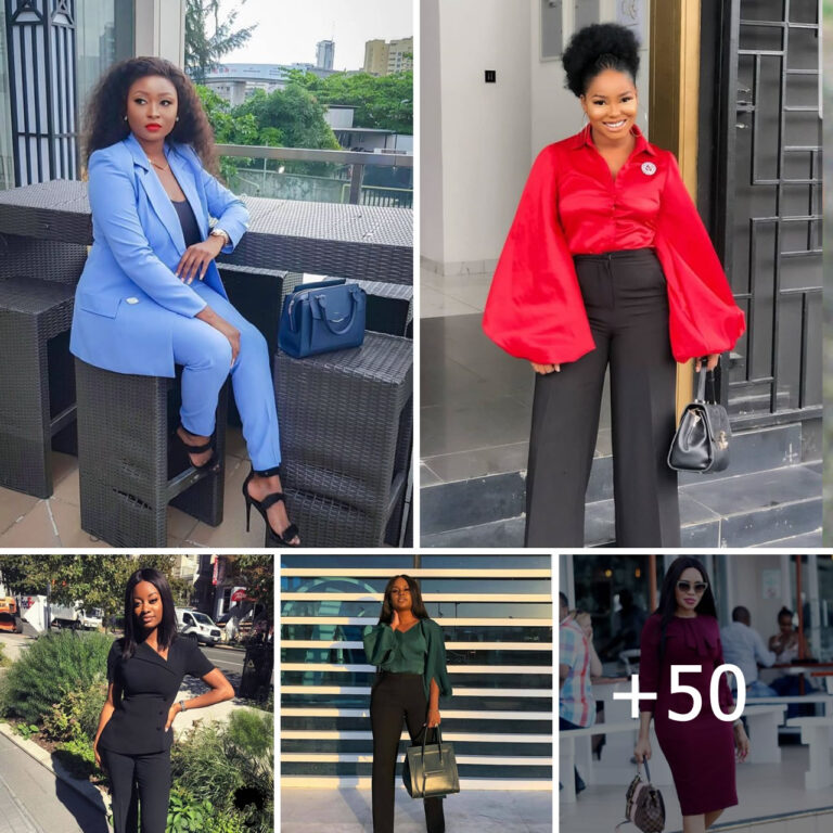 Gorgeous and fascinating pictures of office wear for working-class ladies, showcasing stylish and professional looks for the workplace.