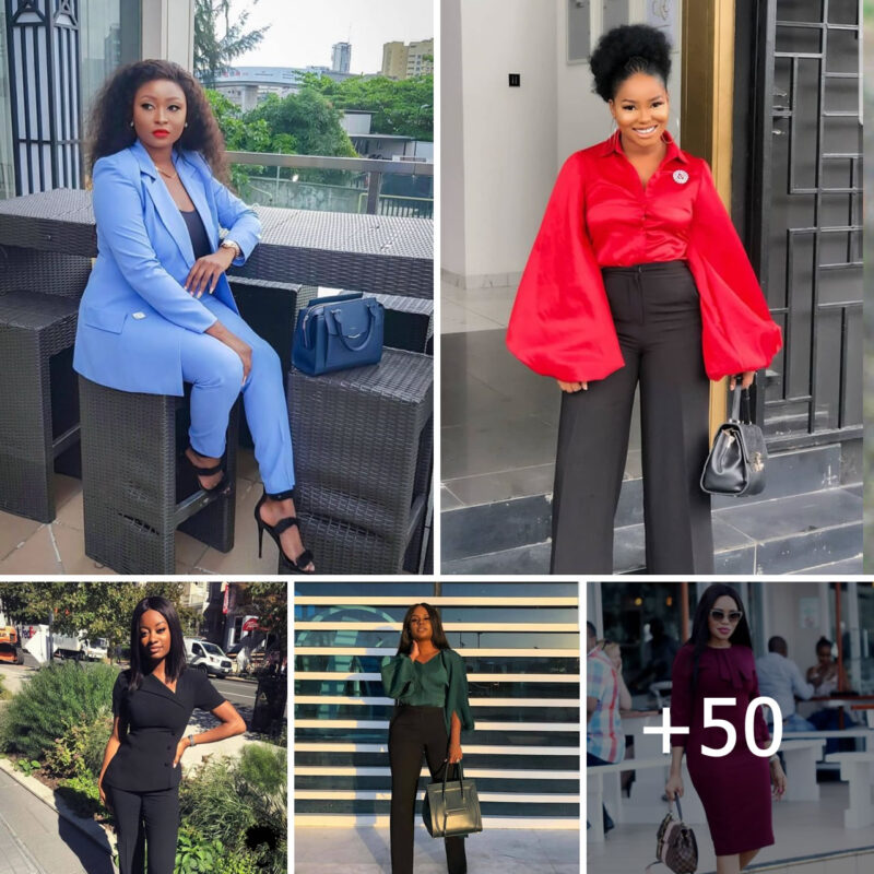 Gorgeous and fascinating pictures of office wear for working-class ladies, showcasing stylish and professional looks for the workplace.