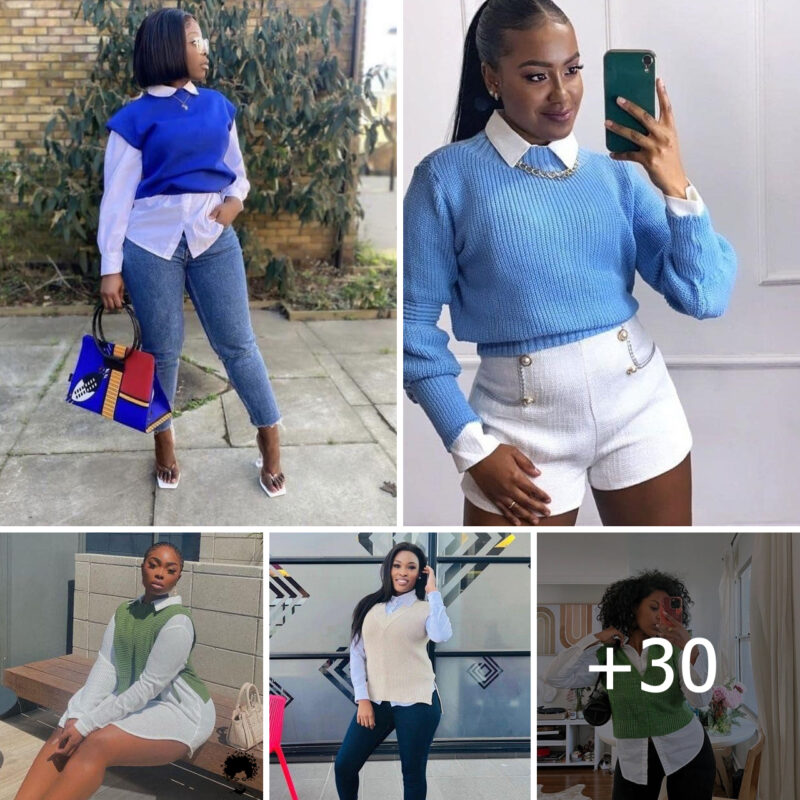 Layered Elegance: Chic Sweater Over Shirt Outfit Ideas for Women