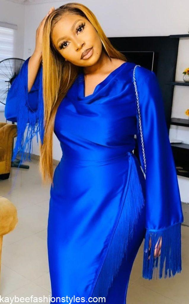 Best Cowl Neck Gown Styles for Ladies in Nigeria