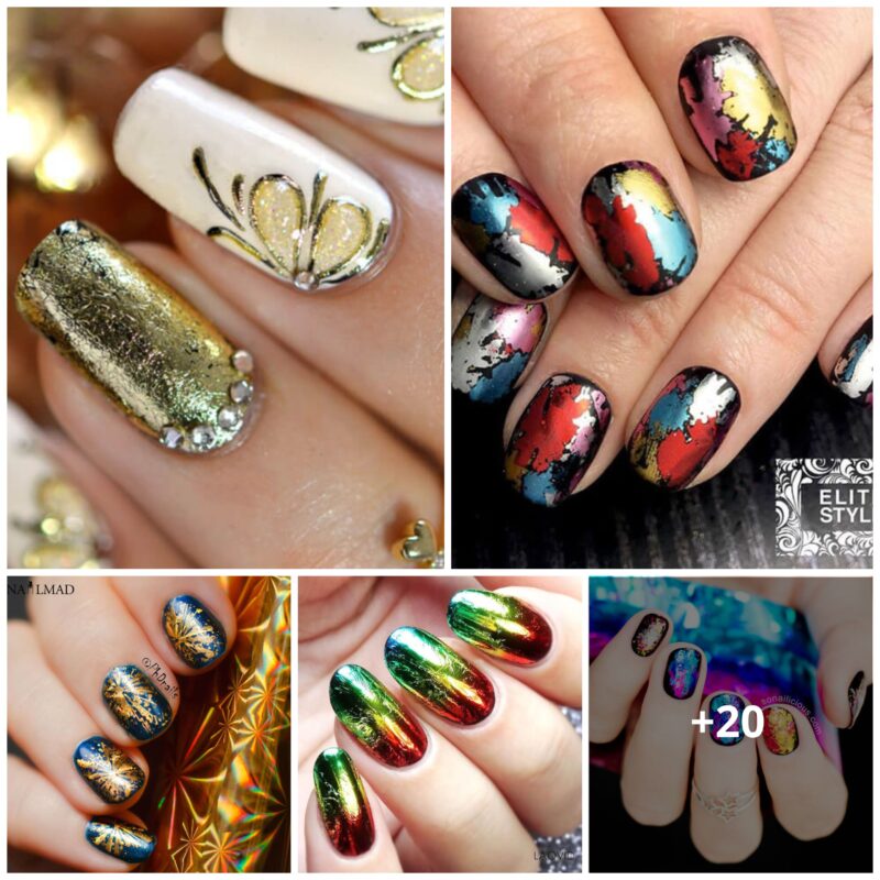20 Trendy Foil Nail Designs That Bring Out Your Creative Side