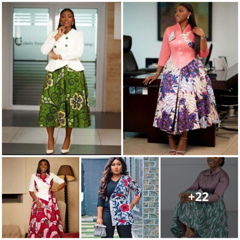 Corporate mixed ankara styles for stylish working women.